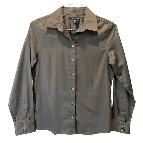 Banana Republic Charcoal Gray Button-Down Top - Picture 1 of 7